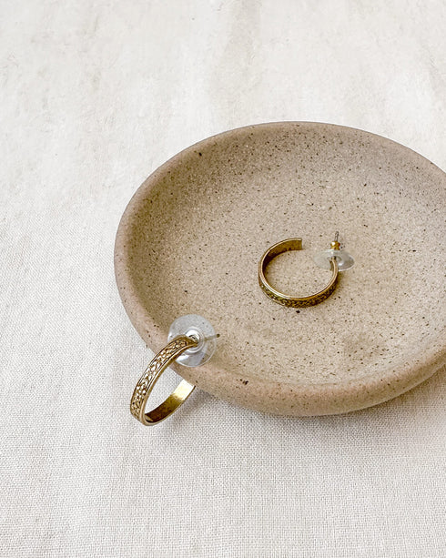 Isadora Etched Hoops